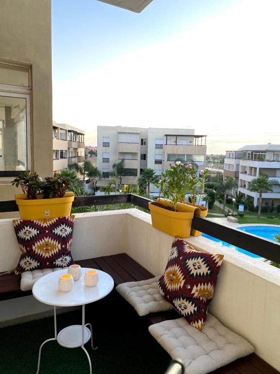 Appartement Bouznika plage vue sur piscine